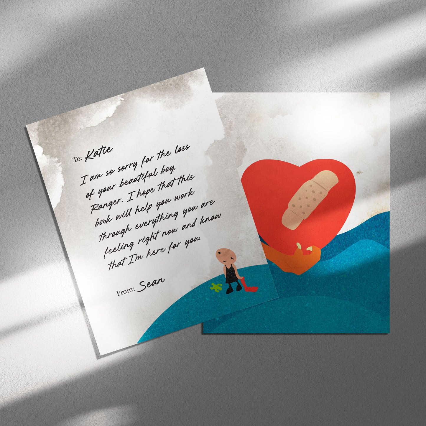 'Bandaid Heart' Note Card